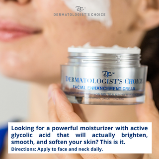 Facial Enhancement Cream Mild Exfoliating Moisturizer with active non-neutralized glycolic acid