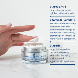 Facial Enhancement Cream Mild Exfoliating Moisturizer with active non-neutralized glycolic acid