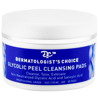 Dermatologists choice glycolic peel cleansing pads