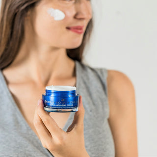 Glycolic acid cream on face Dermatologist's Choice Skincare